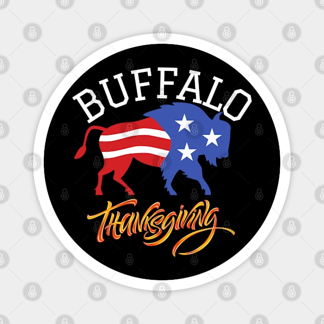 Buffalo Thanksgiving Magnet by Museflash